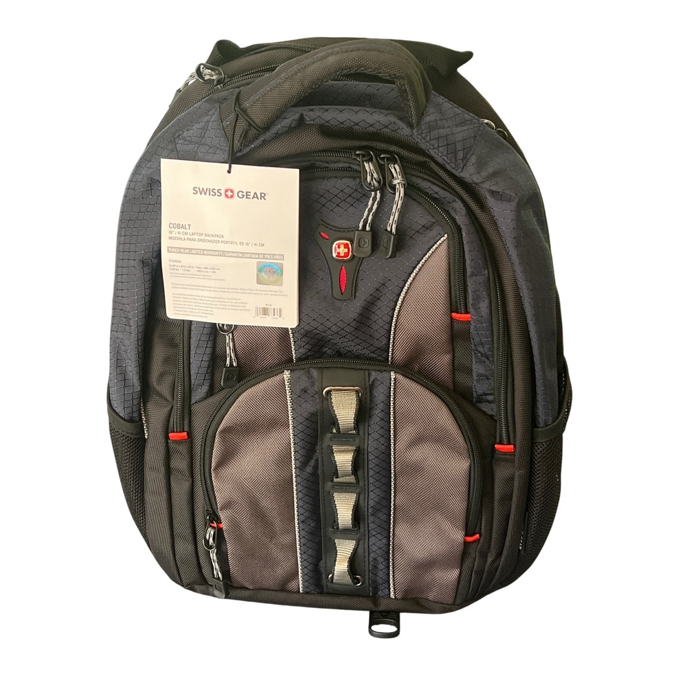 SwissGear Cobalt 16 Inch Laptop Backpack Blue Black  NWT